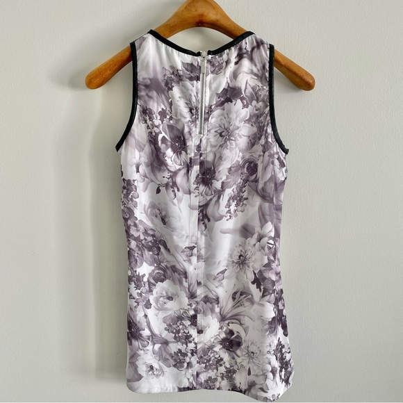 Express Black Satin Trim Floral Tank Size XS - Picture 4 of 4